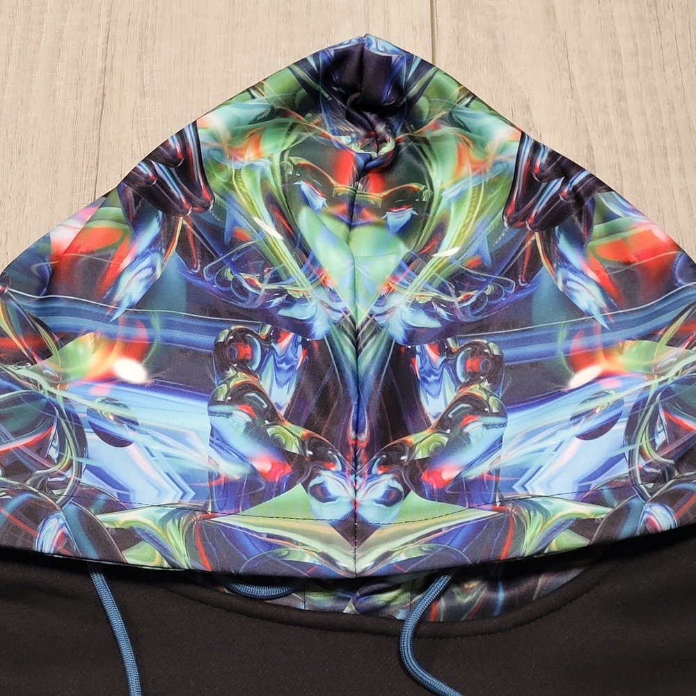 Johnathan Singer x Many Visions Threshold Consciousness Dripper Hoodie XL Tipper - Picture 4 of 16